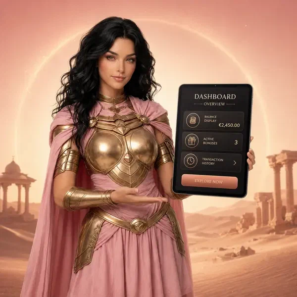 Speler die toegang krijgt tot elegant dashboardscherm bij Spin Sahara Casino inlogportaal