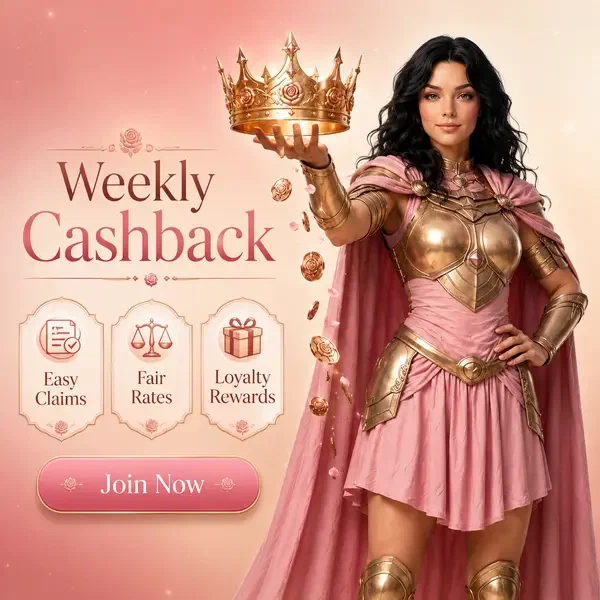 Rose Knight presenteert wekelijkse cashback kroon bij Weekly Cashback and Rakeback Claims inlogportaal