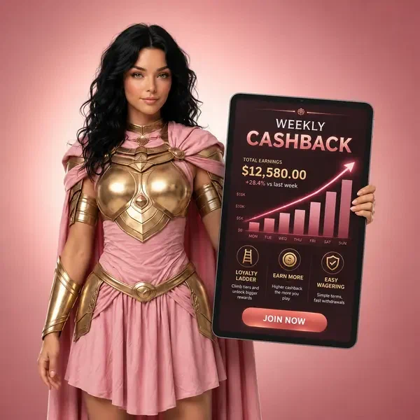 Rose Knight toont esports weddenschappen beloningen op tablet bij Wekelijkse Esports Cashback portal