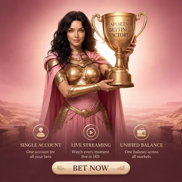 Rose Knight holding sports betting trophy at Spin Sahara Sports Betting victory terrace